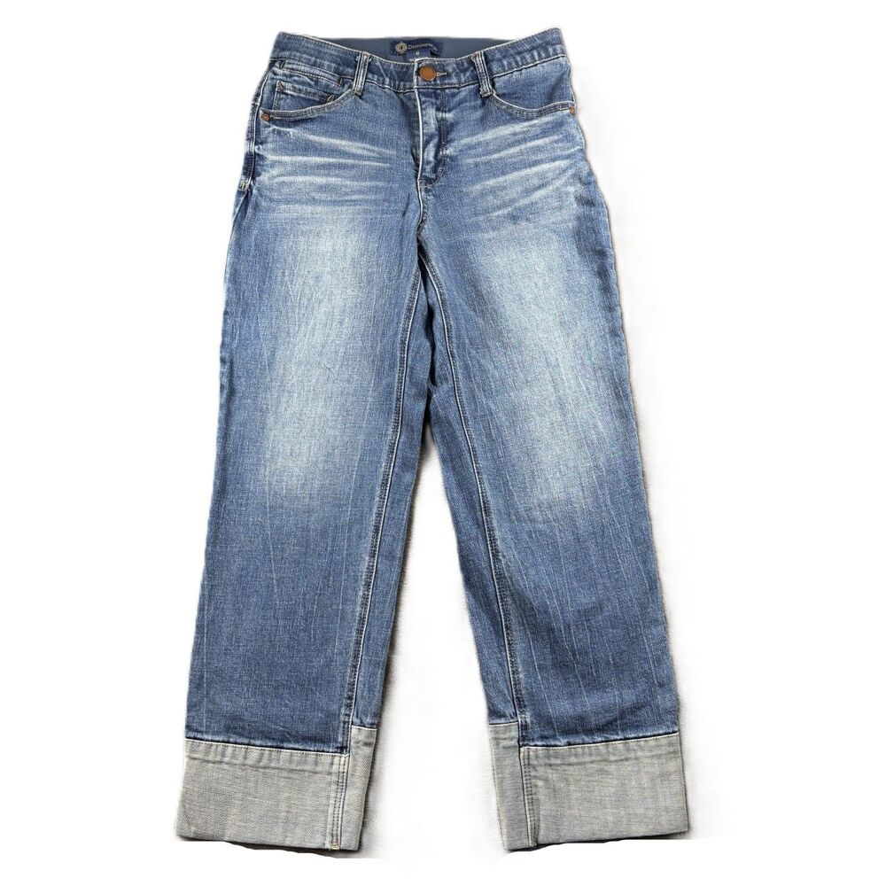 Democracy Women Jeans Ab-Solution High Rise Round Up Boyfriend Size 6 P190